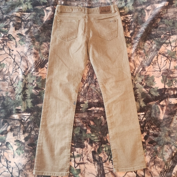 Volcom Stone Vorta Denim Skinny Jeans Khaki Tan Color Size 30x20 - Picture 4 of 11